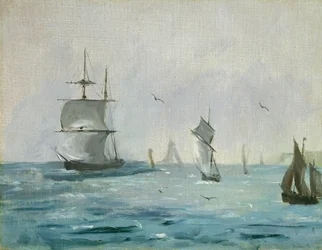 Fischerboot kommt mit Rückenwind an, 1864